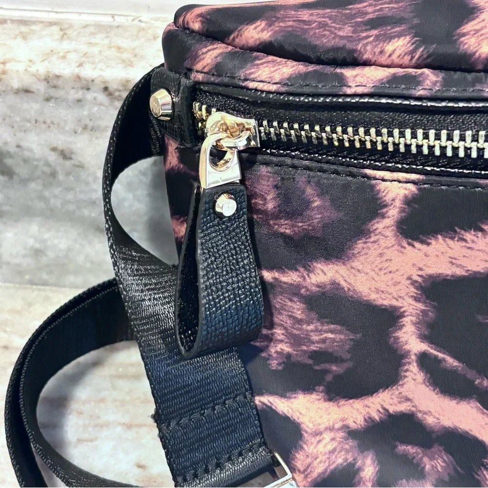 Michael Kors Brown and Black Leopard Print Crossbody Belt Bag - Picture 3 of 6